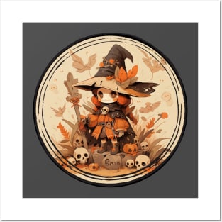 Witchy Whimsy: A Cozy Spell Amongst Skulls and Pumpkins Posters and Art